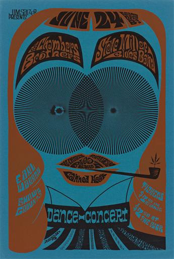 VARIOUS ARTISTS.  [PSYCHEDELIC ROCK CONCERTS.] Group of 4 posters. 1967-1968. Each approximately 20x13½ inches, 50¾x34¼ cm.